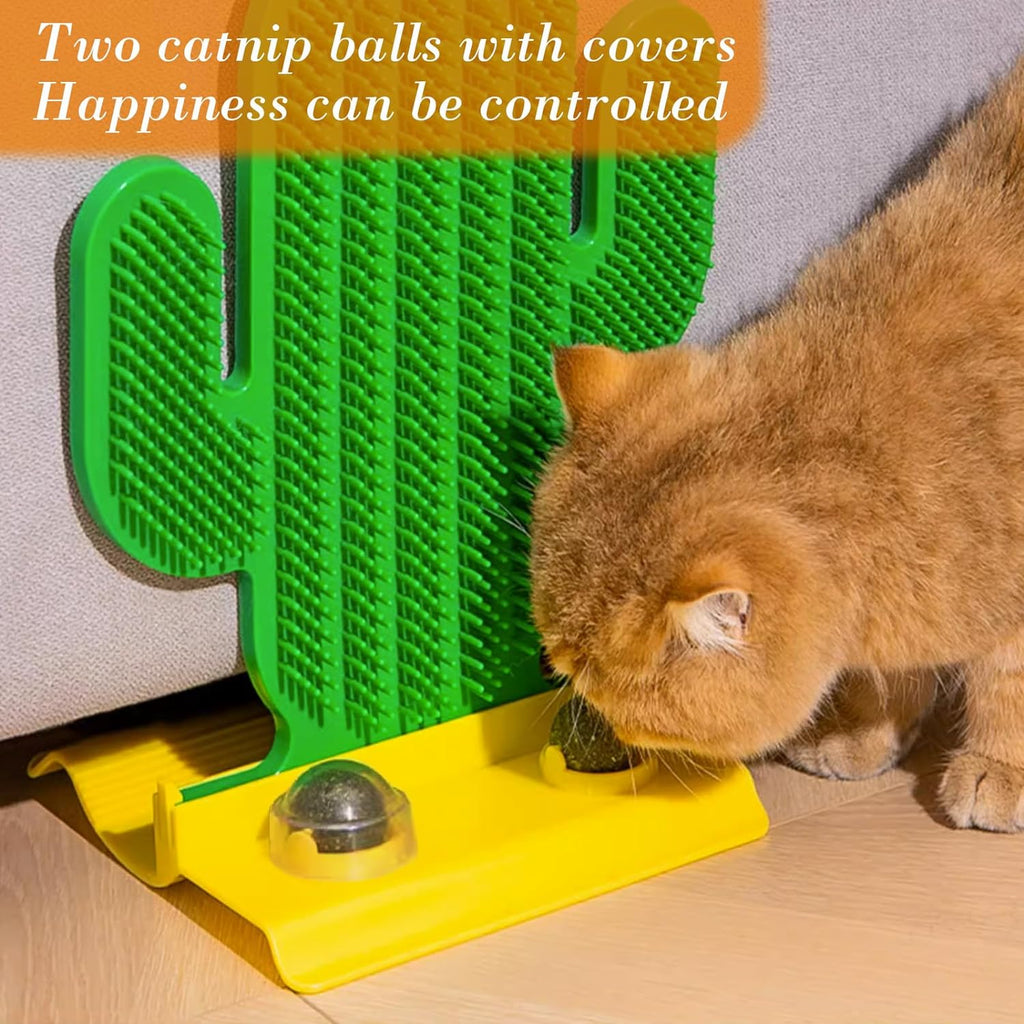 Self Grooming Cat Brush – Wall Mounted Cat Massager & Fur Remover