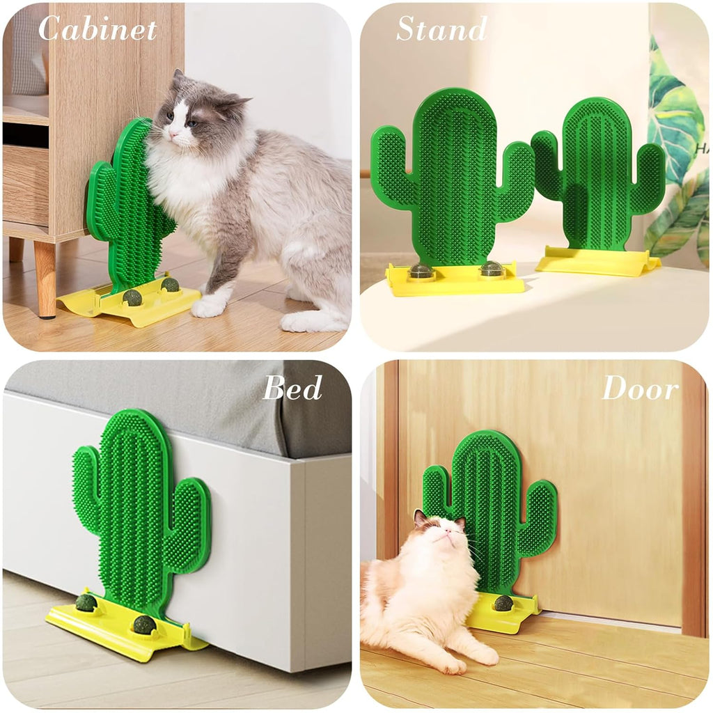 Self Grooming Cat Brush – Wall Mounted Cat Massager & Fur Remover
